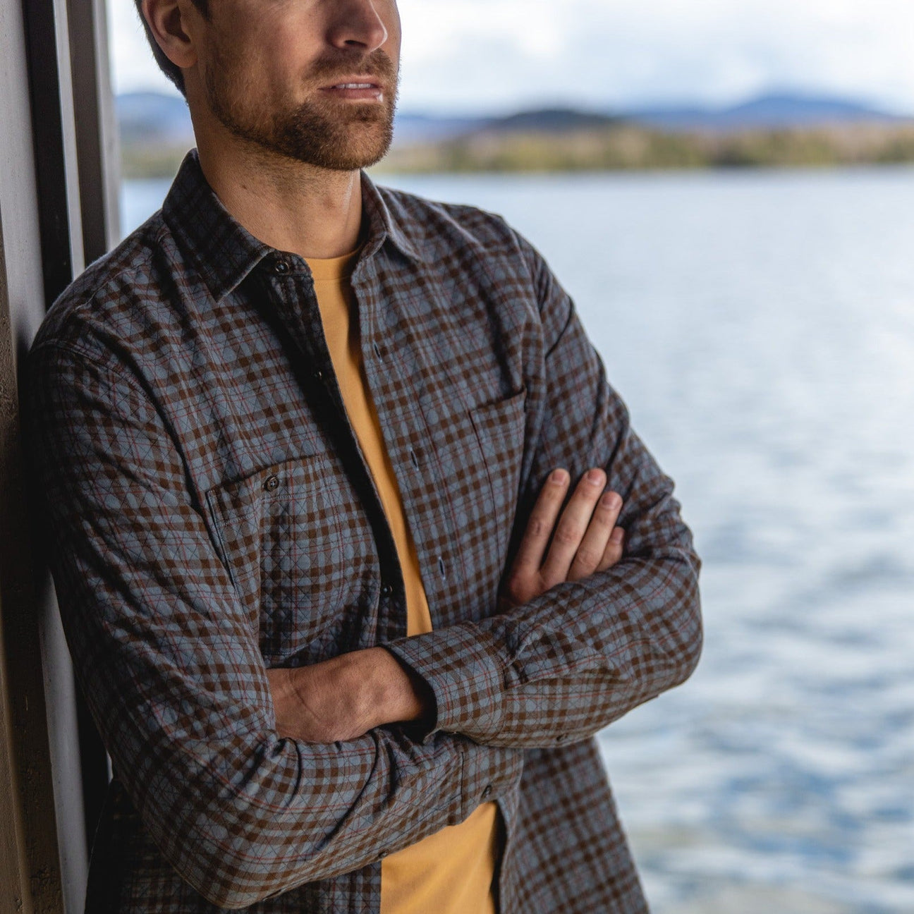 Westover Plaid Cotton Quilted Sport Shirt::Shop Now →::/products/westover-plaid-cotton-quilted-sport-shirt