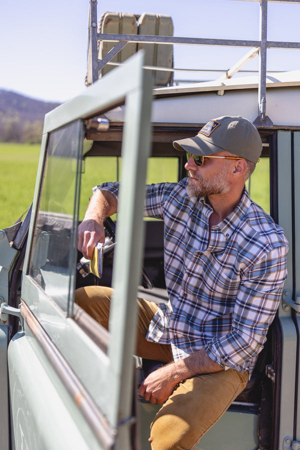 Russin Plaid Cotton Flannel Sport Shirt