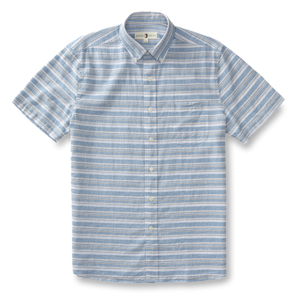 Woodruff Stripe Linen Cotton Oxford Sport Shirt