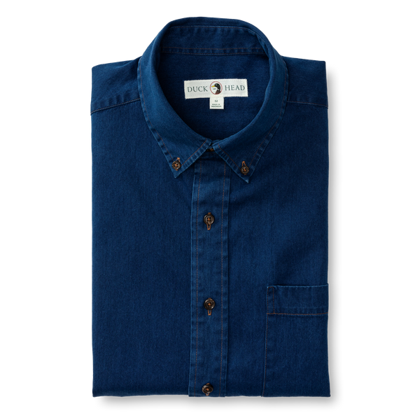 Worley Solid Denim Sport Shirt