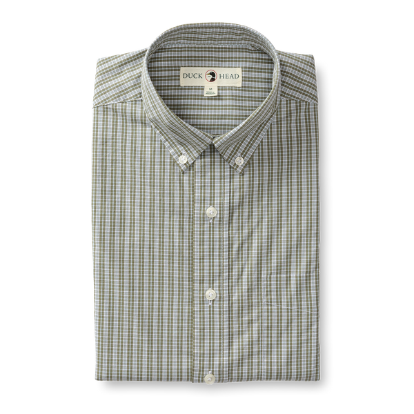 Stirling Plaid Cotton Poplin Sport Shirt