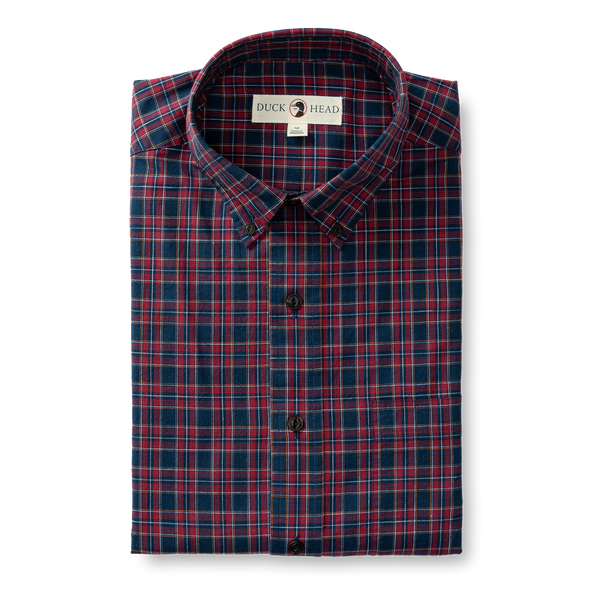 Akins Plaid Cotton Slub Sport Shirt