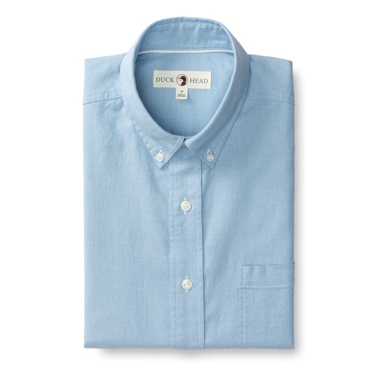 Morris Solid Cotton Oxford Sport Shirt - Lake Blue