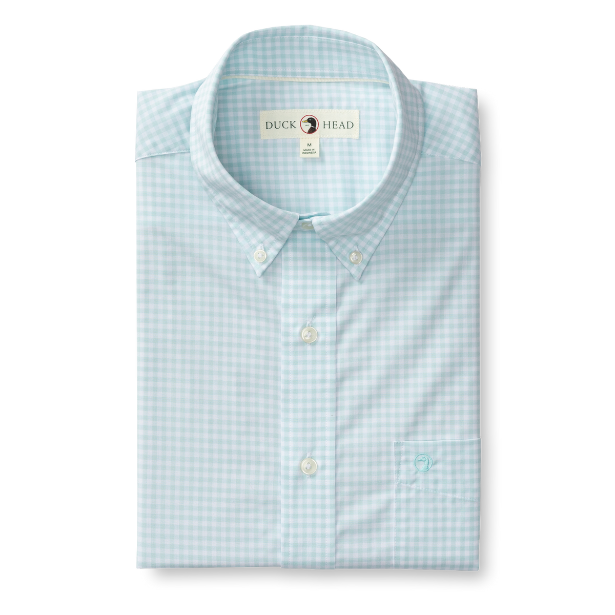 Walton Gingham Performance Poplin Sport Shirt - Pastel Blue