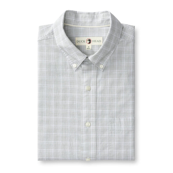 Thorton Plaid Cotton Slub Sport Shirt - Shadow Green