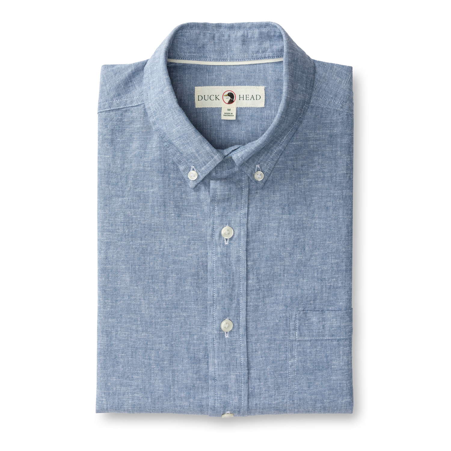 Wallace Solid Linen Cotton Oxford Sport Shirt - Shadow Blue