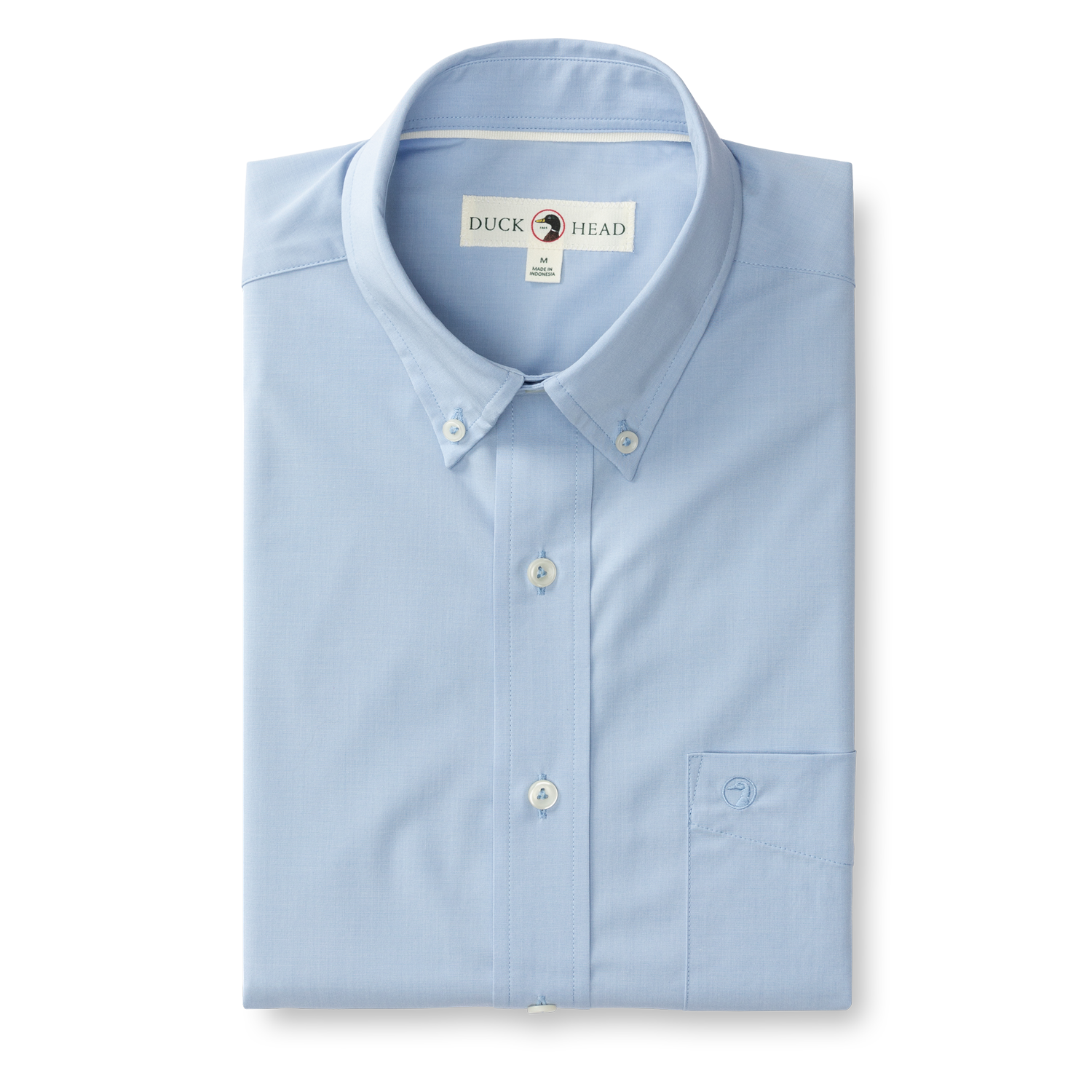 Boyce Solid Performance Poplin Sport Shirt - Light Blue
