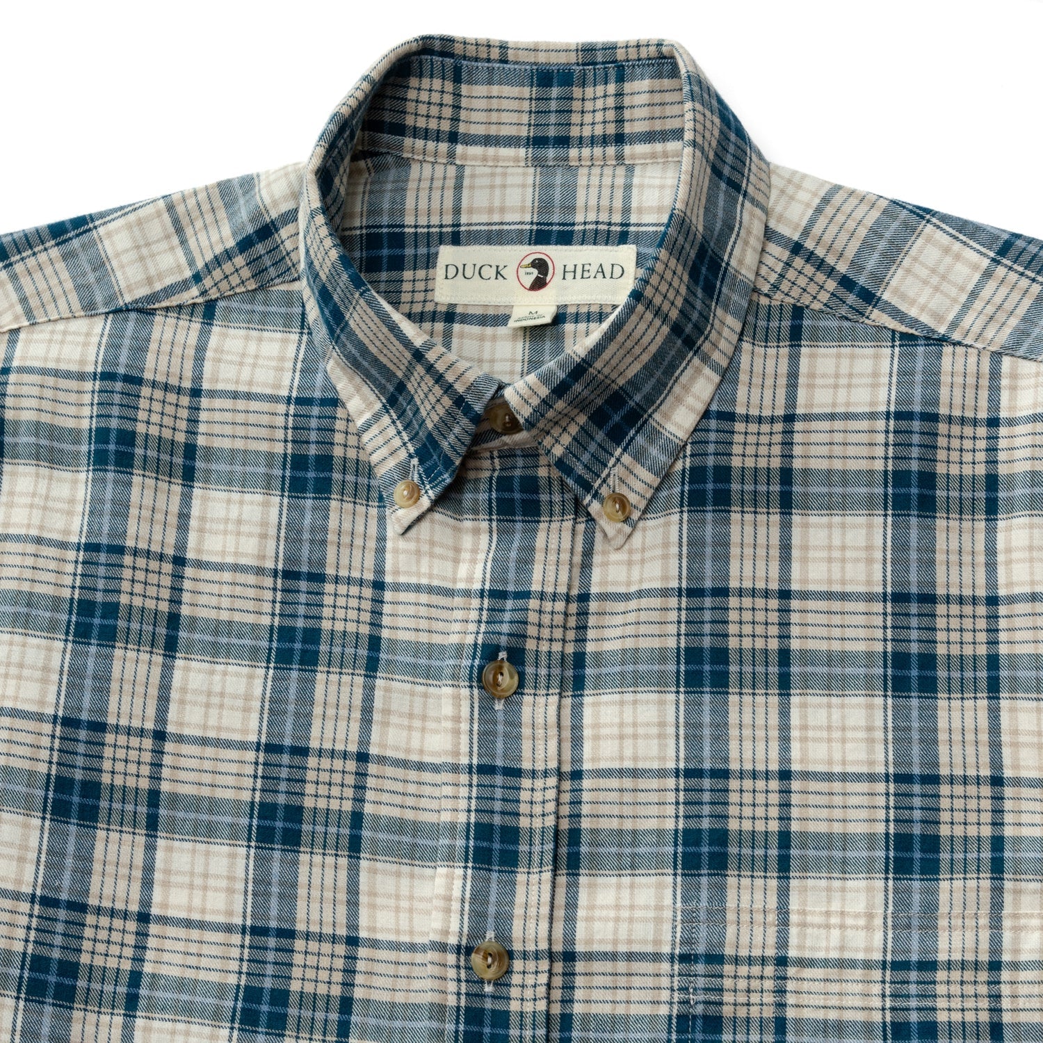Holling Plaid Cotton/Wool Twill Sport Shirt