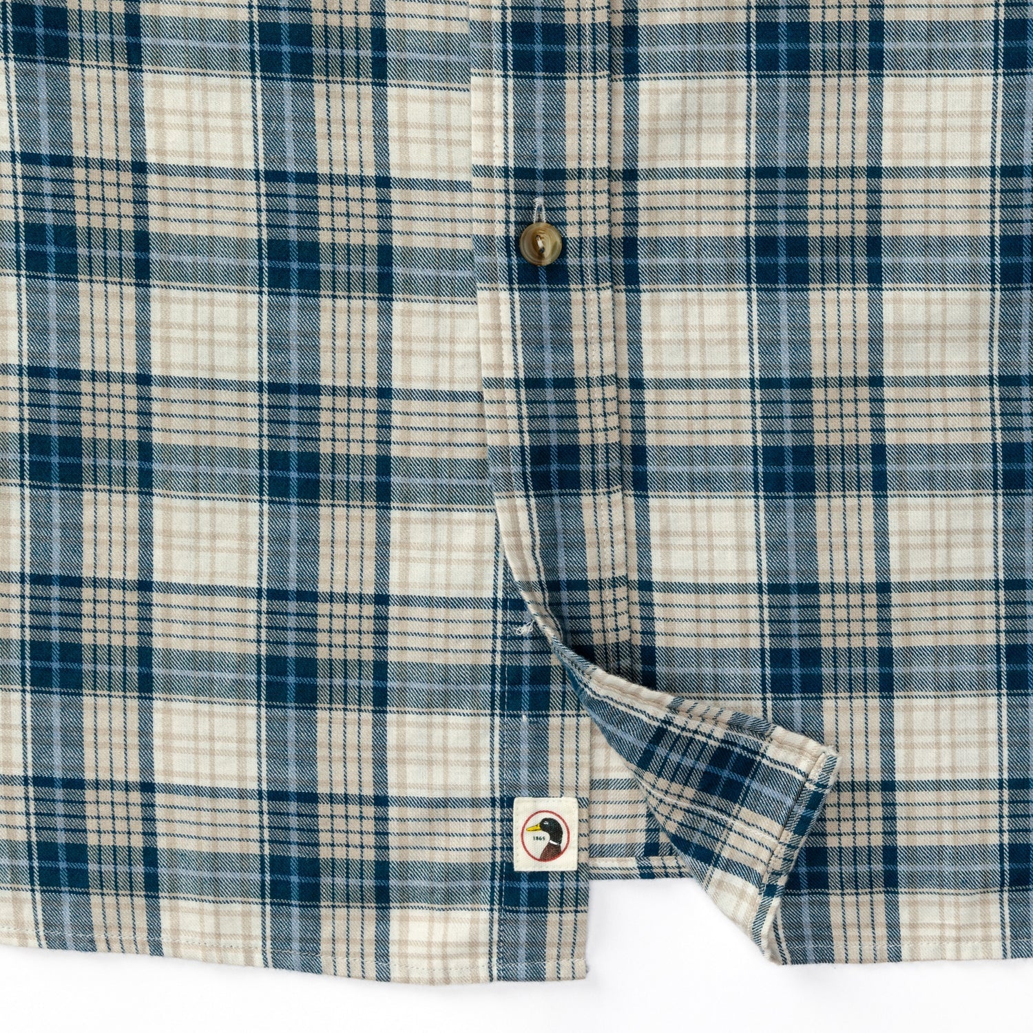 Holling Plaid Cotton/Wool Twill Sport Shirt