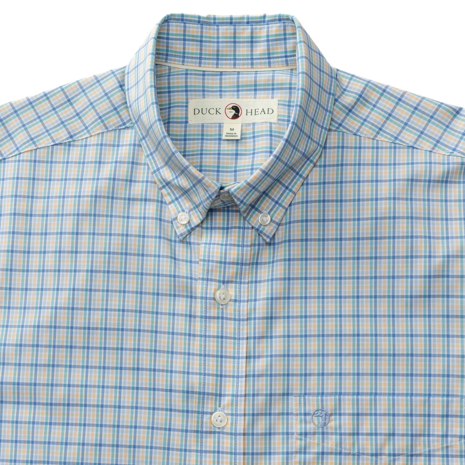 Bradley Plaid Performance Poplin Sport Shirt - Faded Peach