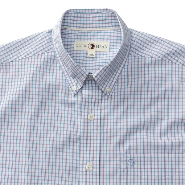 Casey Plaid Performance Poplin Sport Shirt - Violet Quartz