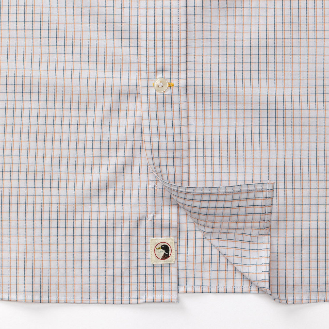 Casey Plaid Performance Poplin Sport Shirt - Copper Tan
