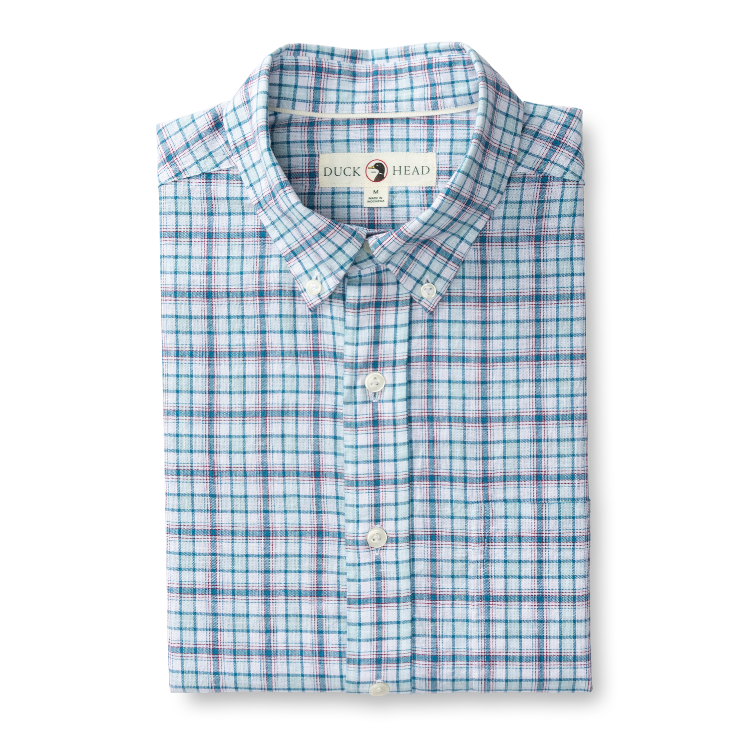 Broome Plaid Linen Cotton Sport Shirt - Pastel Blue