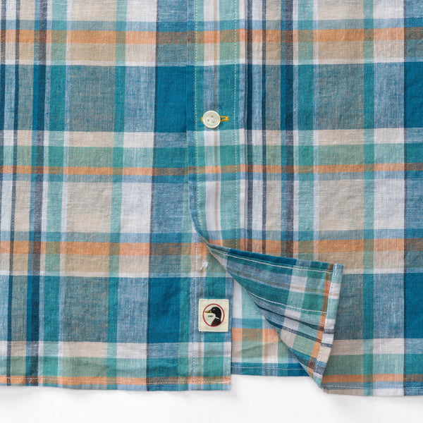 Greenfield Plaid Linen Cotton Sport Shirt - Meadowbrook