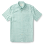 Hillcrest Print Short Sleeve Linen Cotton Oxford Sport Shirt - Marine Blue