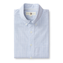 Donovan Stripe Cotton Slub Sport Shirt - Light Blue