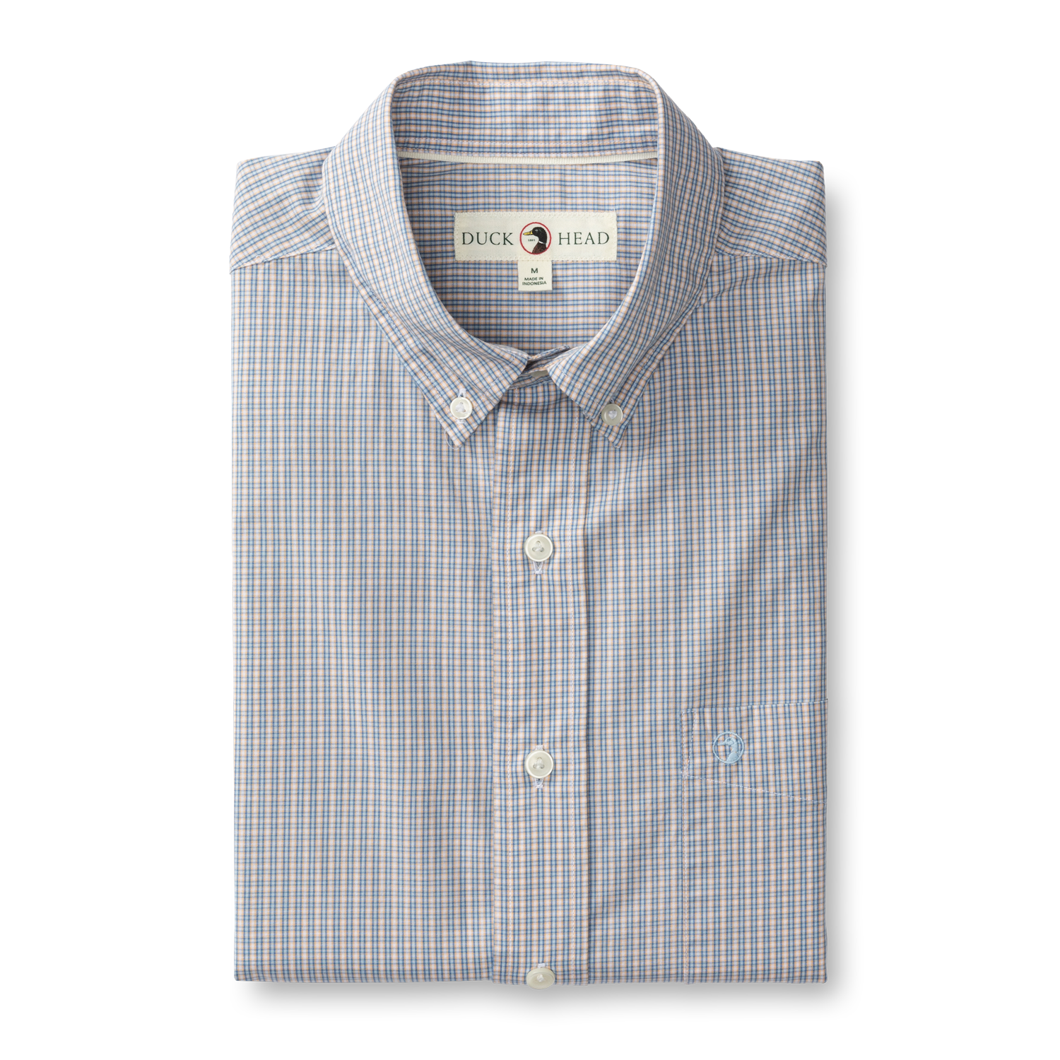 Ferry Plaid Cotton Poplin Sport Shirt - Light Blue