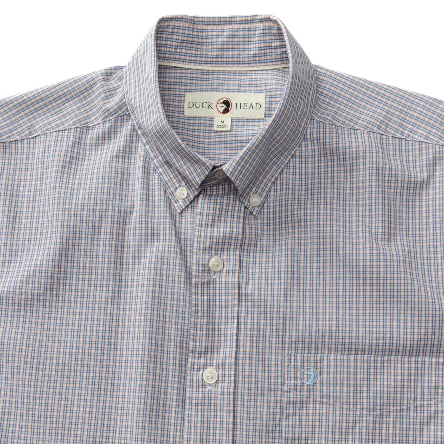 Ferry Plaid Cotton Poplin Sport Shirt - Light Blue