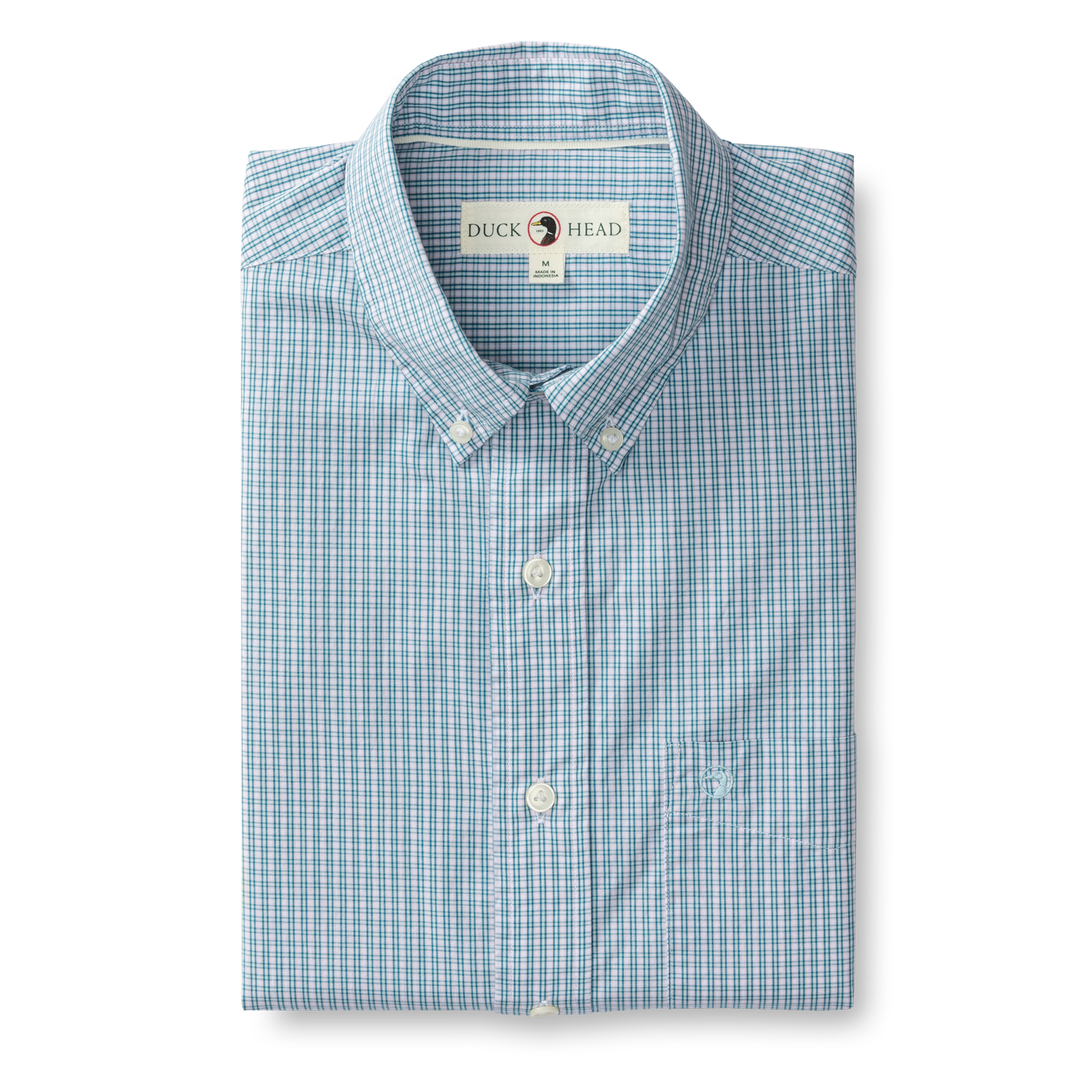 Ferry Plaid Cotton Poplin Sport Shirt - Pastel Blue