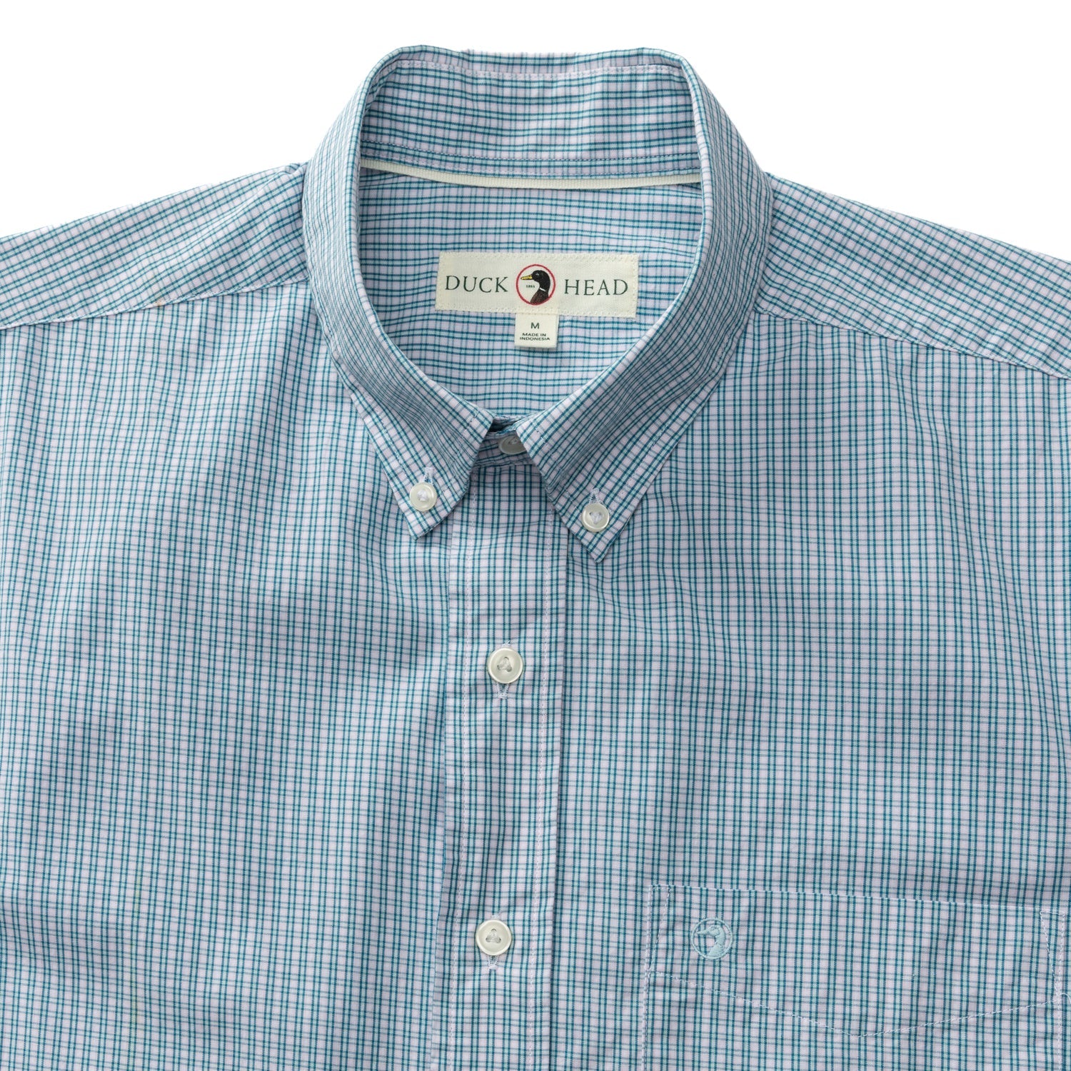Ferry Plaid Cotton Poplin Sport Shirt - Pastel Blue