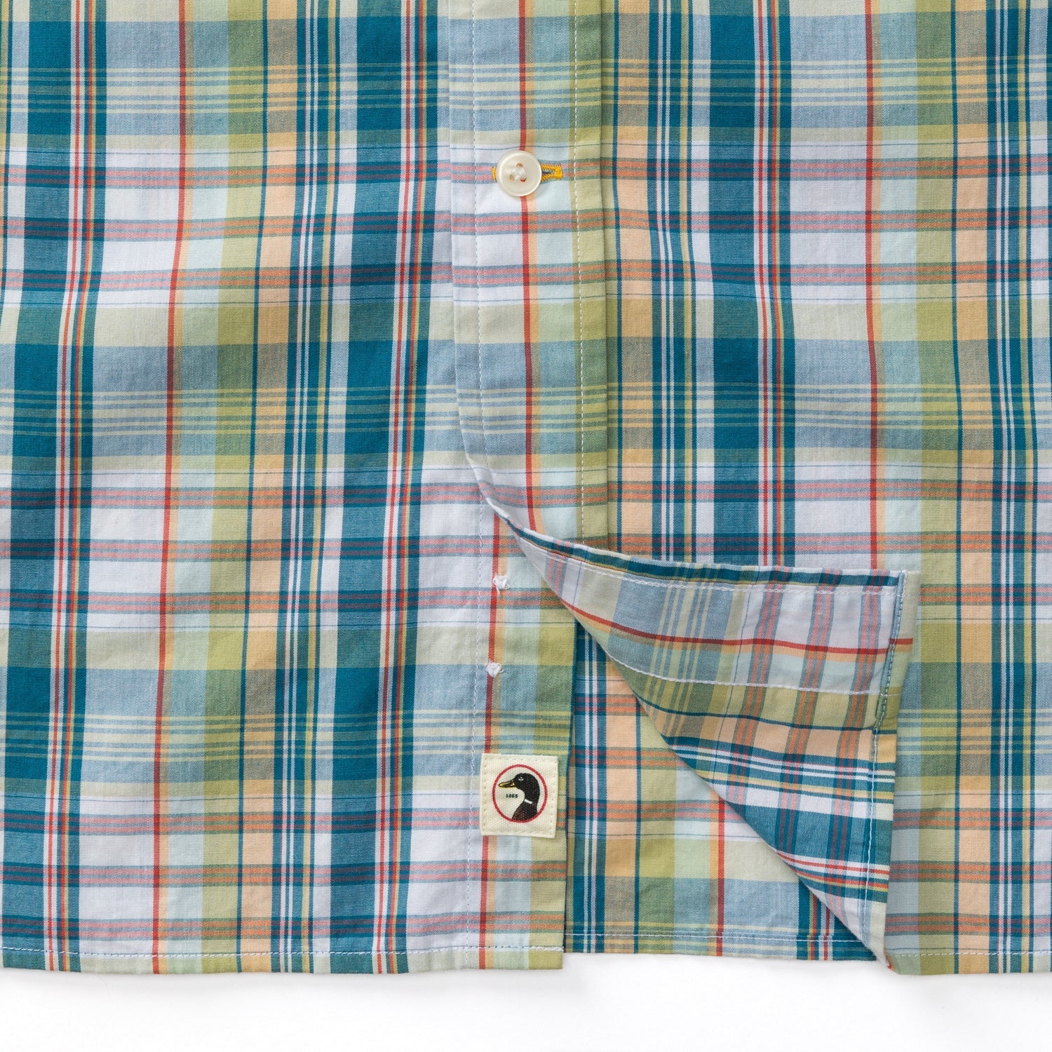 Cascade Plaid Cotton Poplin Sport Shirt - Pear Green