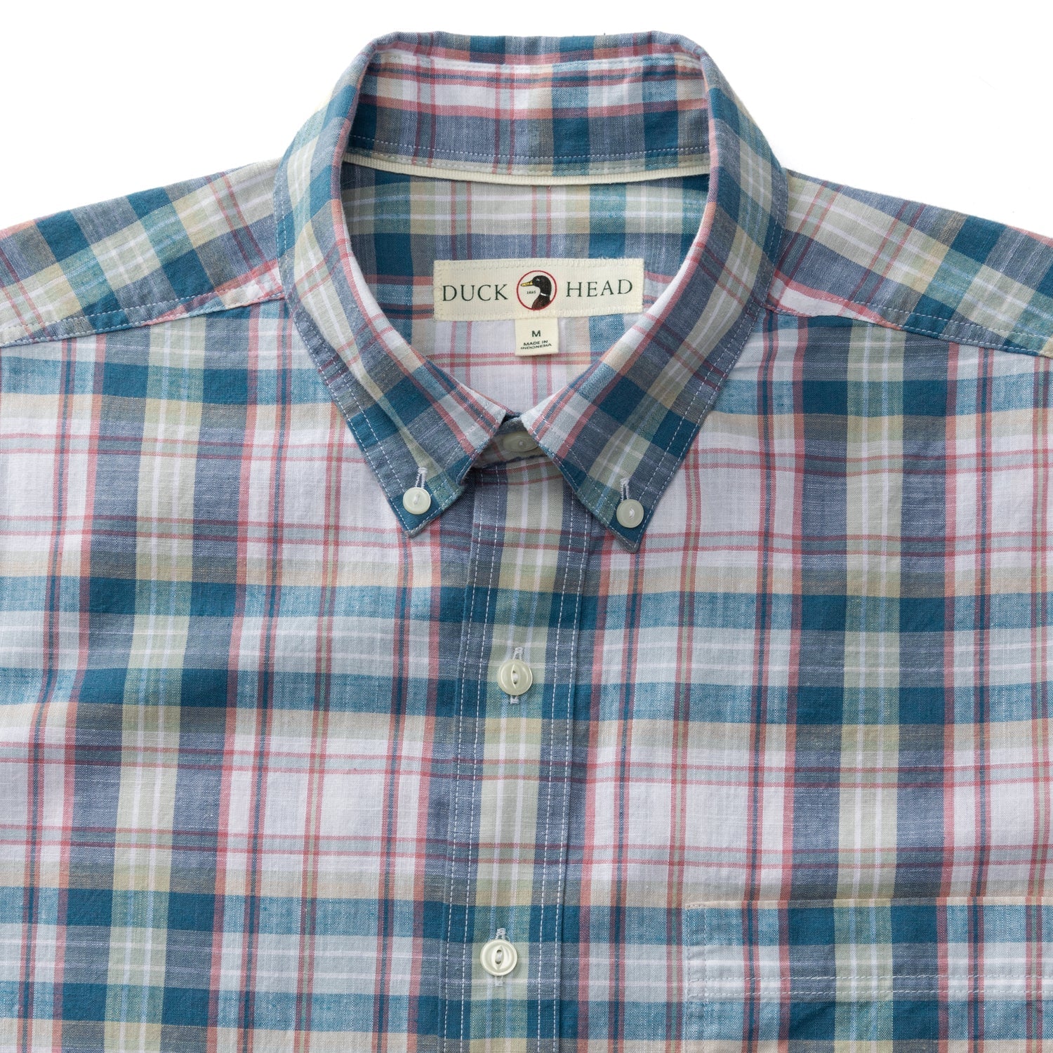 Owens Plaid Cotton Slub Sport Shirt - Shadow Blue