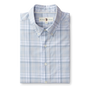 Linville Plaid Cotton Twill Sport Shirt - Light Blue