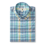 Page Plaid Performance Poplin Sport Shirt - Marine Blue