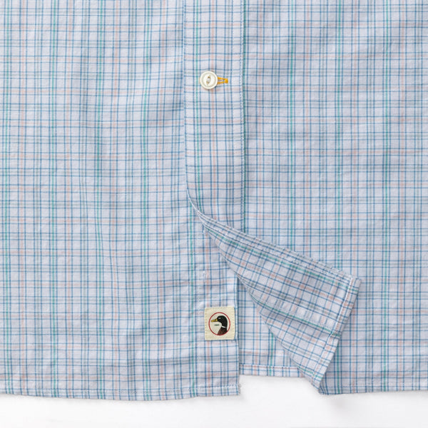 Barlow Plaid Cotton Slub Sport Shirt - Pastel Pink