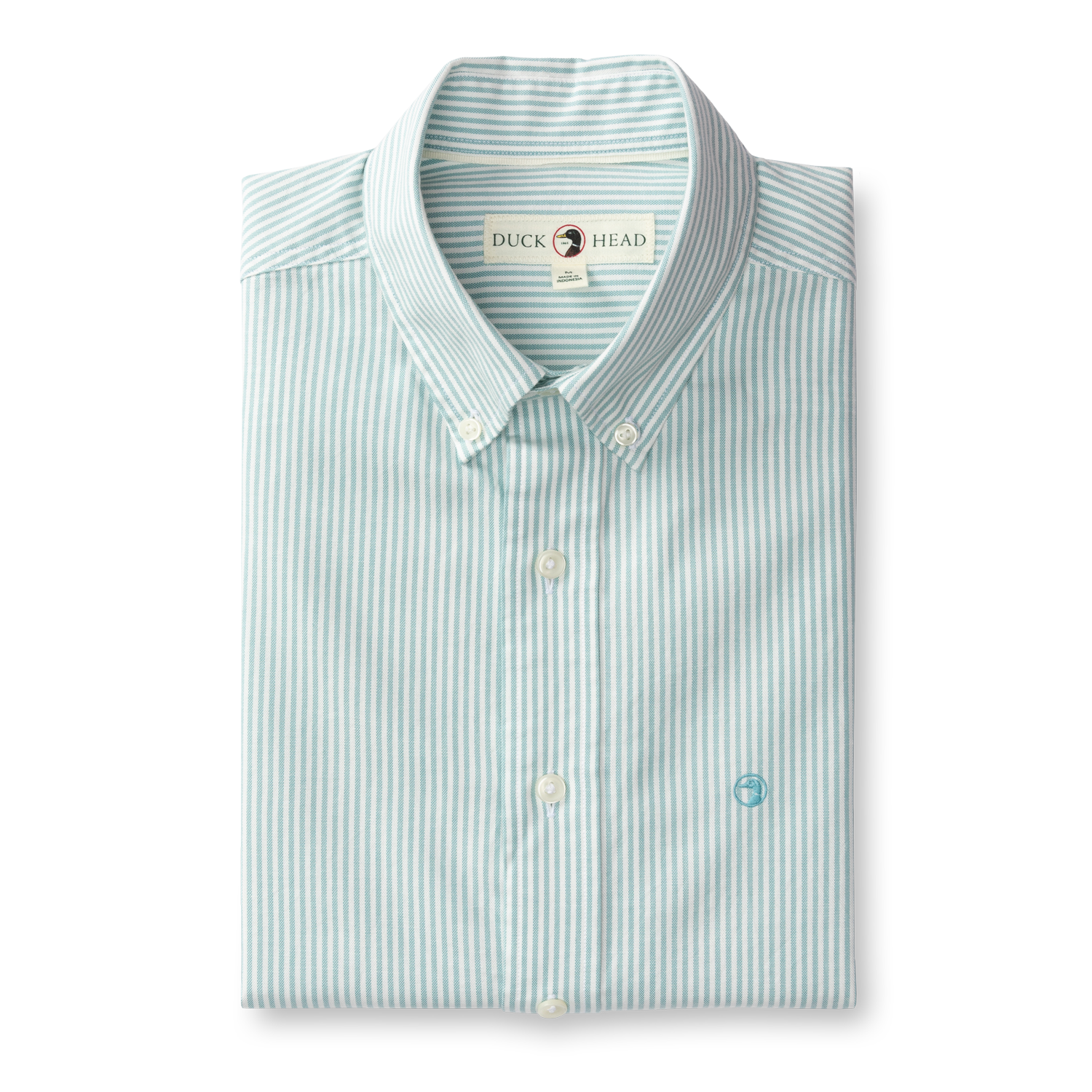 Collins Stripe Cotton Oxford Sport Shirt - Marine Blue
