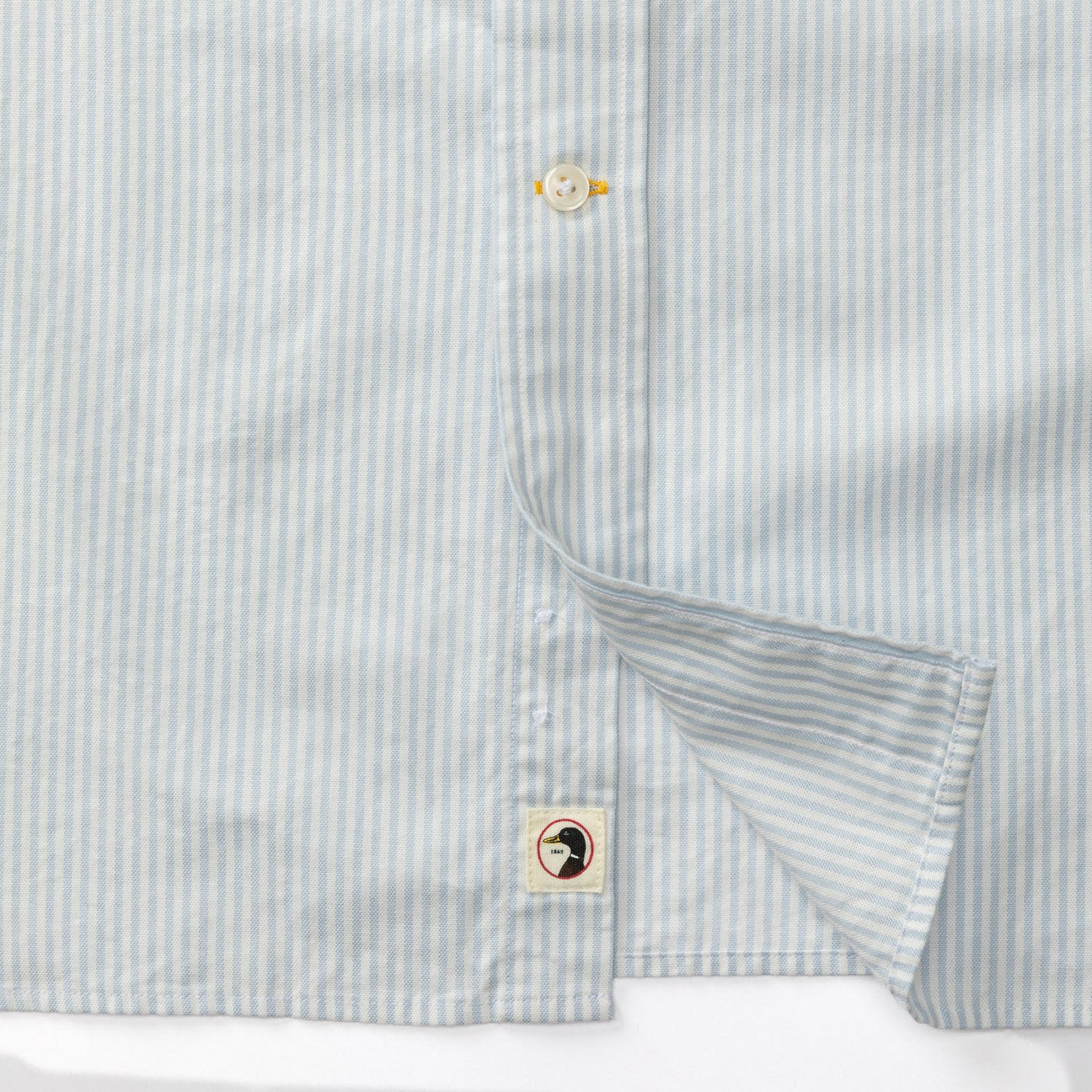 Collins Stripe Cotton Oxford Sport Shirt - Light Blue