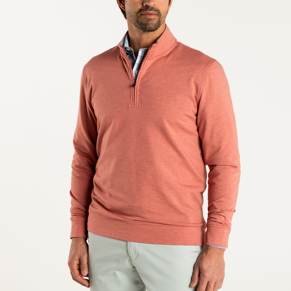 Dunmore Performance 1/4 Zip Pullover - Faded Red Heather