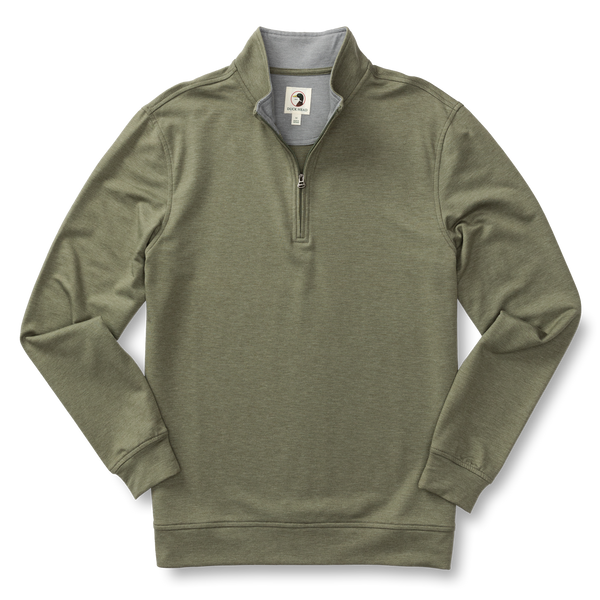 Dunmore Performance 1/4 Zip Pullover - Deep Lichen Olive Heather