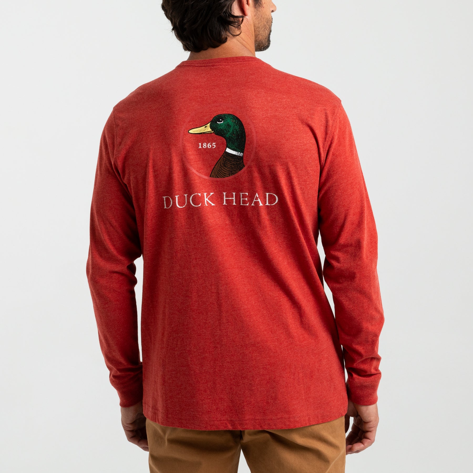 Logo Long Sleeve T-Shirt - Red Ochre Heather