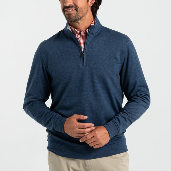 Dunmore Performance 1/4 Zip Pullover - Royal Navy Heather