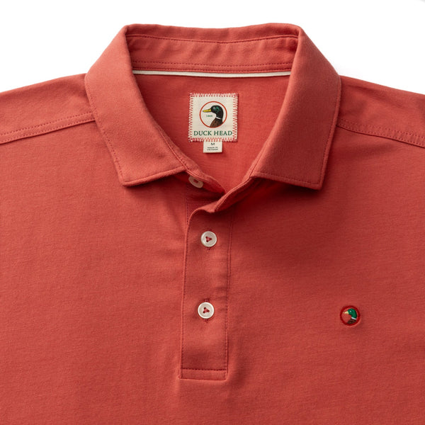 Hanover Pima Cotton Polo - Sunwashed Red