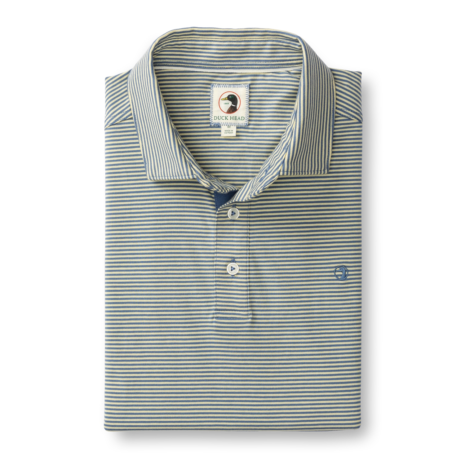 Stripe Hanover Pima Cotton Polo - Pale Yellow