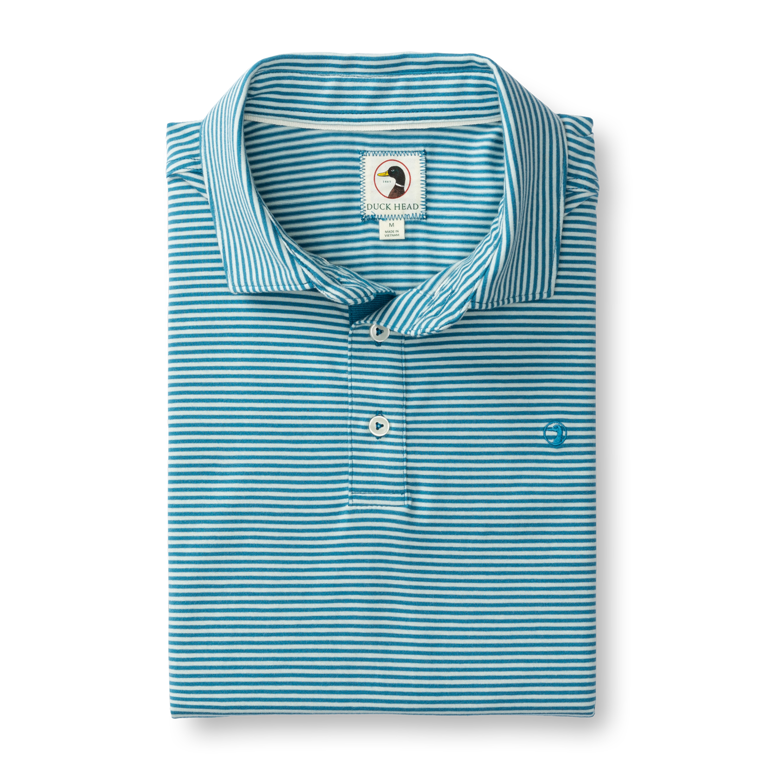 Stripe Hanover Pima Cotton Polo - Pastel Blue