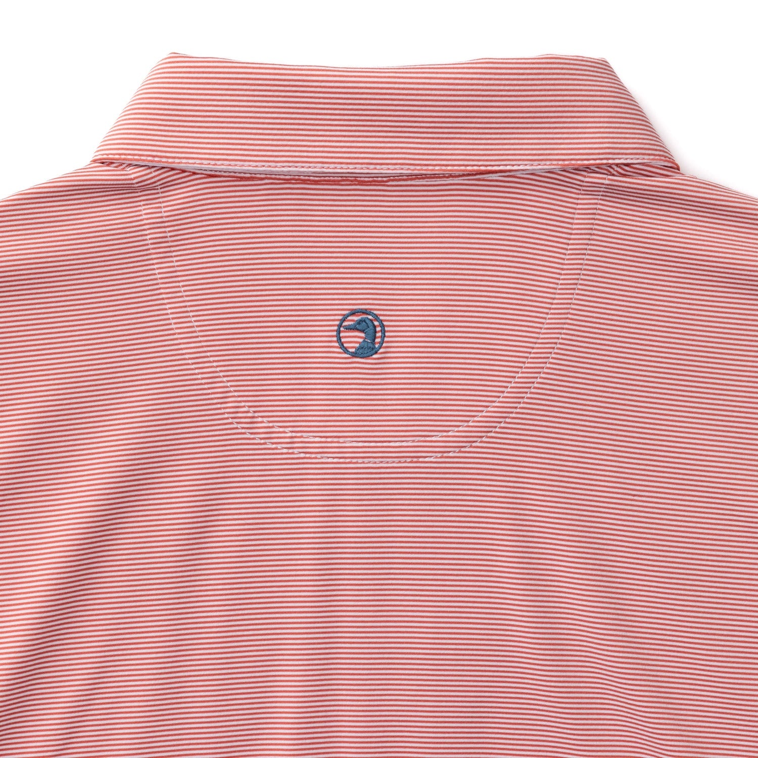 Blane Stripe Long Drive Performance Polo - Sunwashed Red