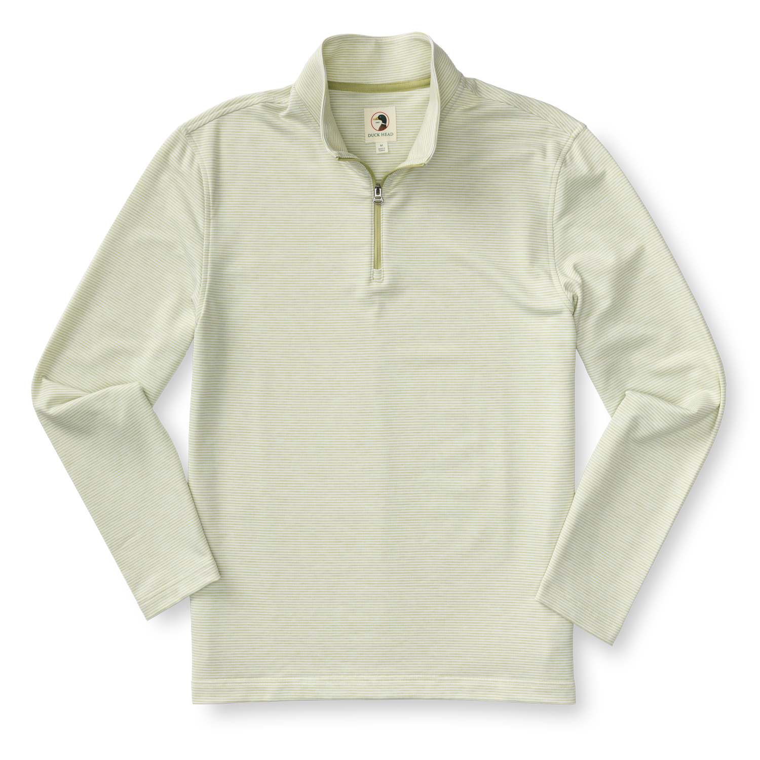 Wakeman Stripe Performance 1/4 Zip Pullover - Pear Green Heather
