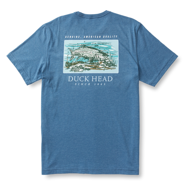 Trout Short Sleeve T-Shirt - Shadow Blue Heather