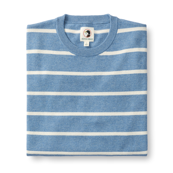 Glenwood Stripe Crewneck Sweater - Shadow Blue