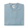Buckley Jersey V-Neck Sweater - River Blue