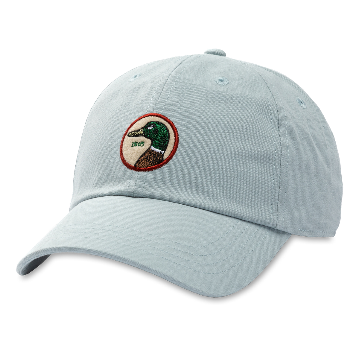 Circle Patch Canvas Hat - Sky Blue