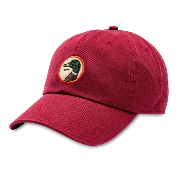 Circle Patch Twill Hat - Deep Red