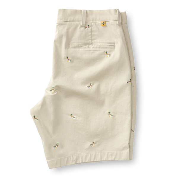 9" Gold School Chino Short - Emb Stone