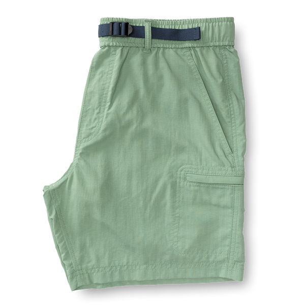 7" On The Fly Performance Short - Rowing Green