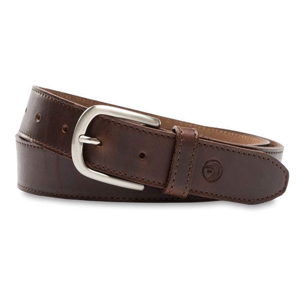 Leather Belt - Dark Brown with Nickel