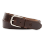 Leather Belt - Dark Brown with Nickel