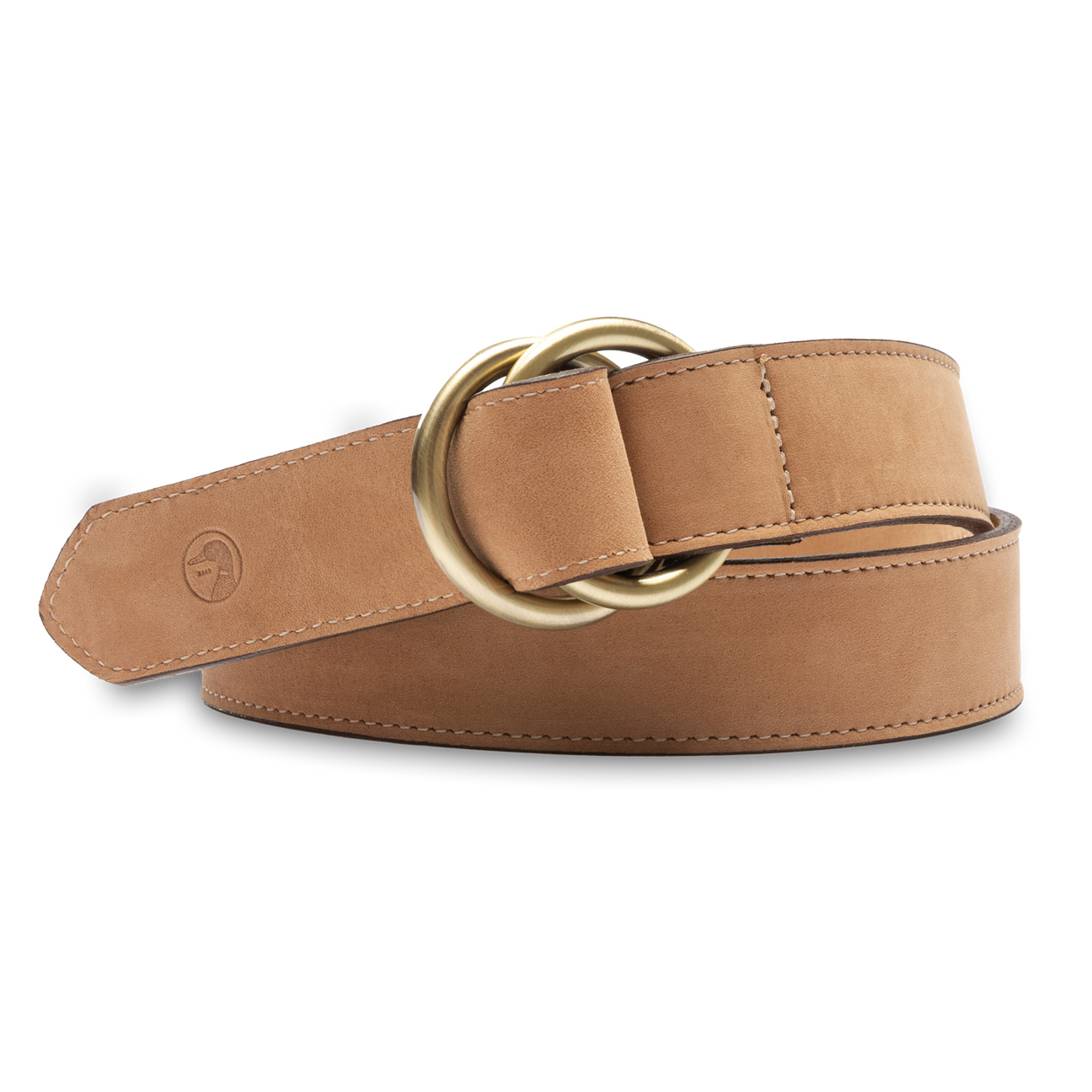 Suede O-Ring Belt - Tan